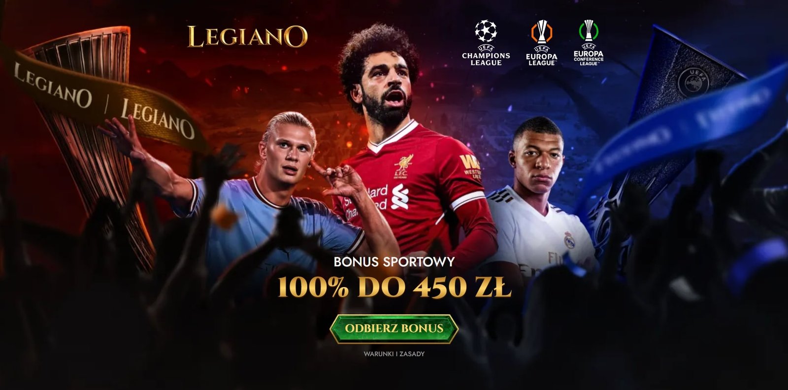 Bonus powitalny Legiano Sportsbook – 100% do 450 zł
