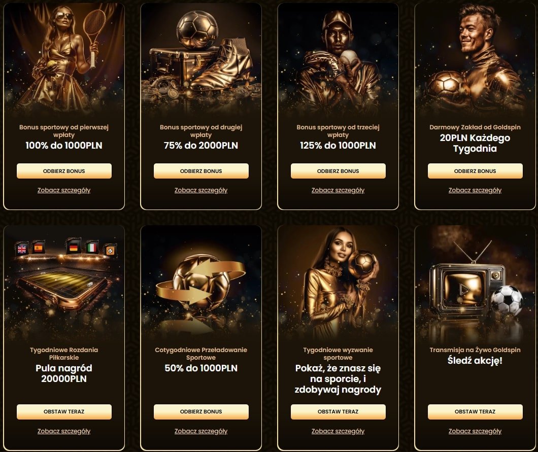 Promocje GoldSpin Sportsbook #2