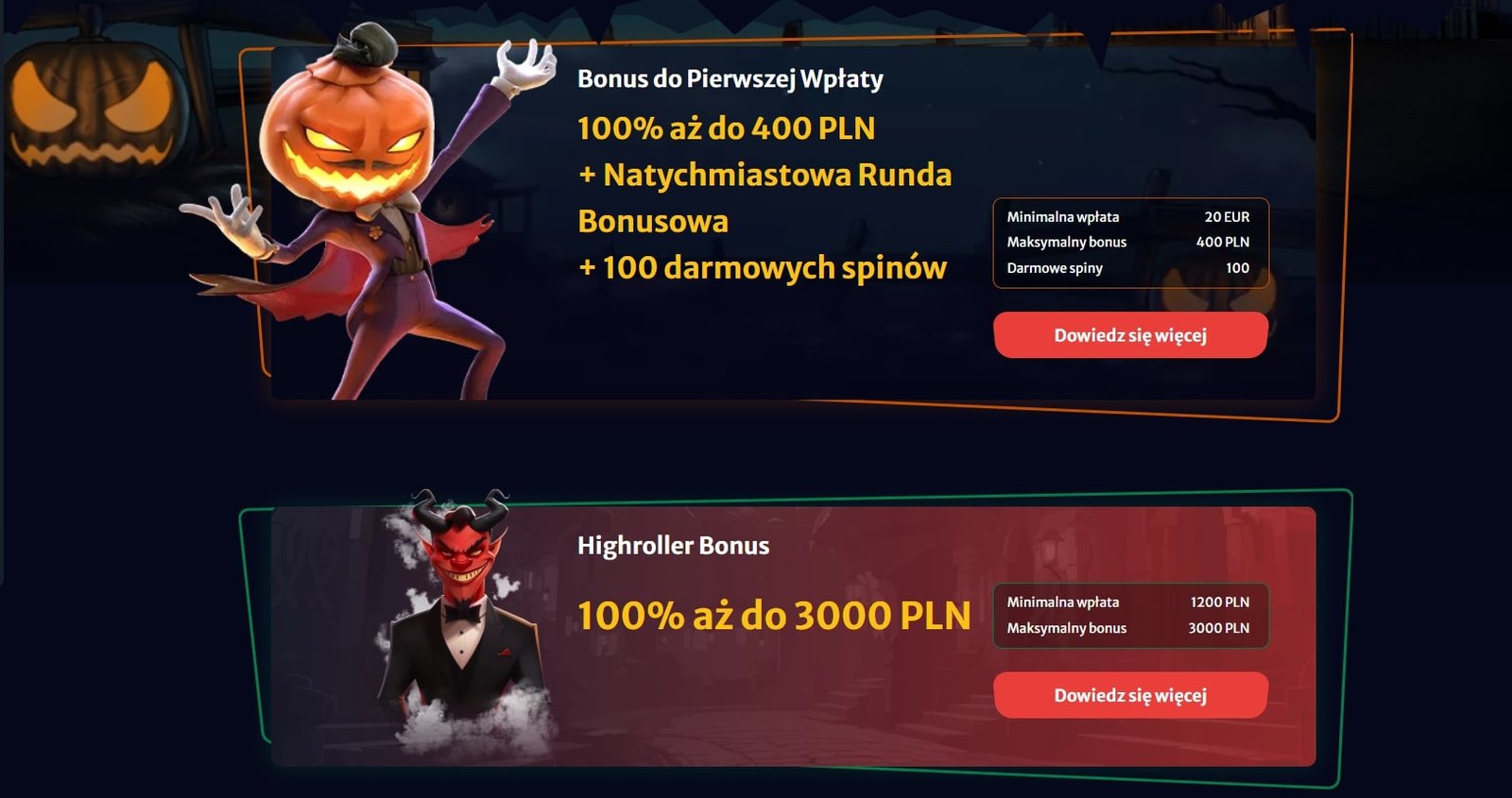 Bonus powitalny HellSpin Casino – 100% do 400 zł + 100 darmowych spinów