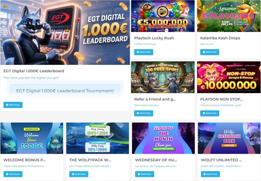Wolfy Casino Promotions