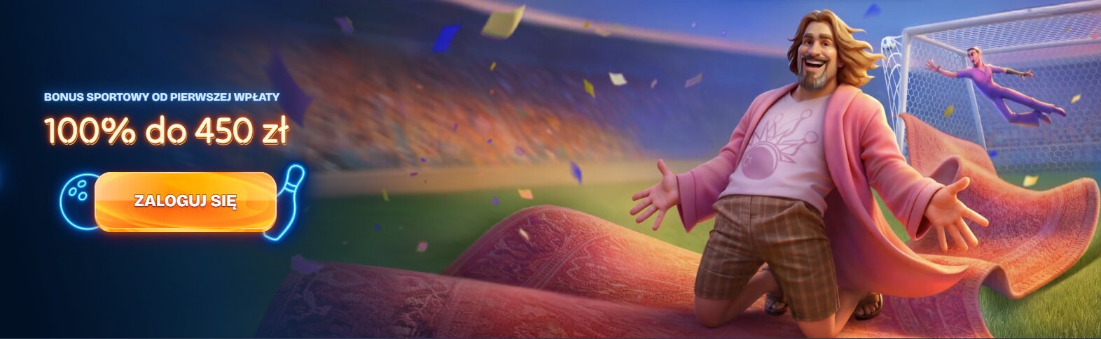 Bonus powitalny Dude Spin Sportsbook – 100% do 450 zł