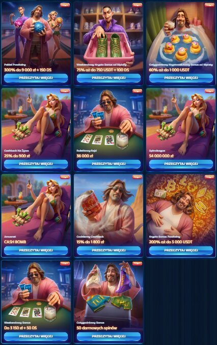Promocje Dude Spin Casino – Bonus Reload, Cashback i Nagrody VIP