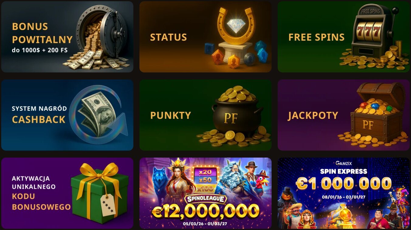 Bonus powitalny Play Fortuna Casino – 100% do 2200 zł + 90 darmowych spinów